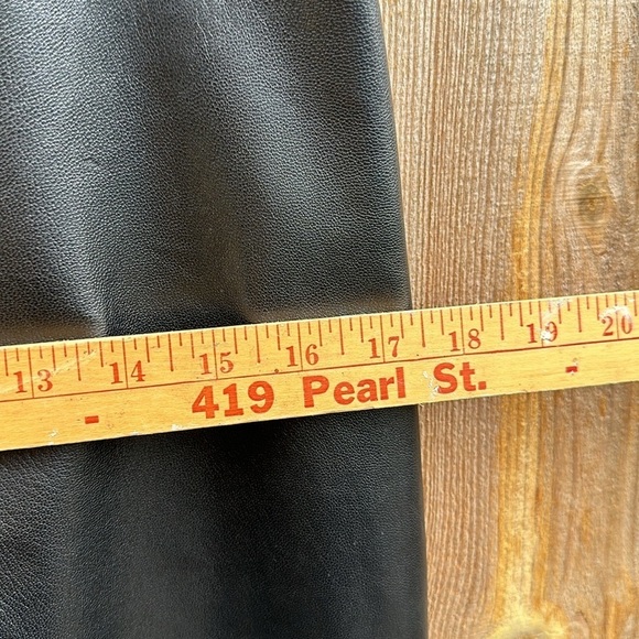 Vintage 111 State Black Leather Pants Boot Cut Mid Rise Women's Size 6 - Picture 5 of 13